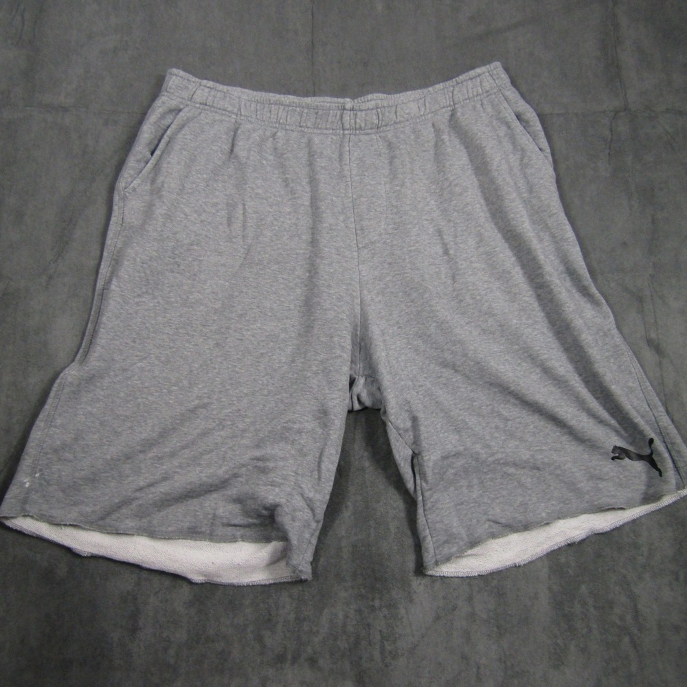Puma Sweat Shorts Mens XXL Grey French Terry Athletic Lounge 00439